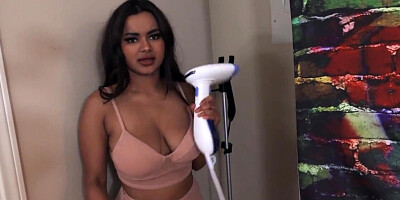 Bodacious exchange student bends over to take a fat cock