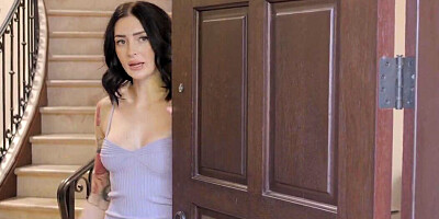 Inked brunette gets banged hardcore by a local priest