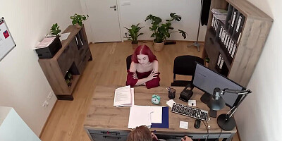 Redheaded is going to get fucked from behind, bent over