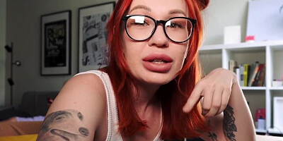 Redhead gamer gets her coochie eaten out on a stream