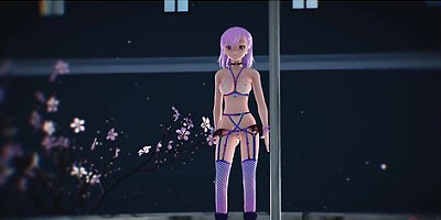 Pink bikini beauty in a sensual fantasy
