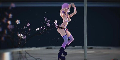 Pink bikini beauty in a sensual fantasy