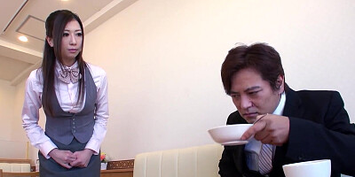 Obedient Japanese secretary creampied by her old boss