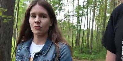 Going deep in the woods with his girlfriend and banging her
