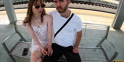 HUNT4K. Striptease and sex to get a new job...
