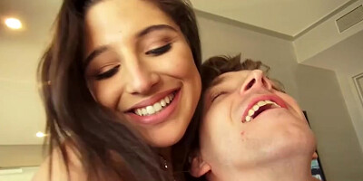 Cutie brunette Abella Danger in a hot double penetration action