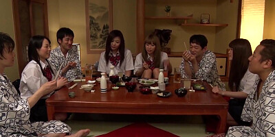 Japanese fetish video with a couple of college babes
