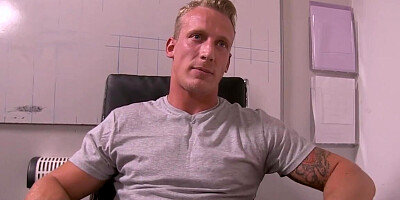Redheaded police officer is fucking a muscular dude