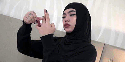 Pampered Muslim Hijabi Nubile Mayo Pied Two times by Bhai Jaan