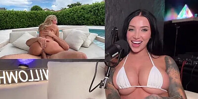 Adult performer receives intimate treatment in explicit scene