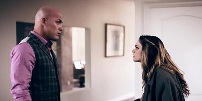 Athena Faris is dominted by the bald, tattooed DILF
