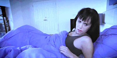 Horny man has his dick sucked by stepdaughter near sleeping wife
