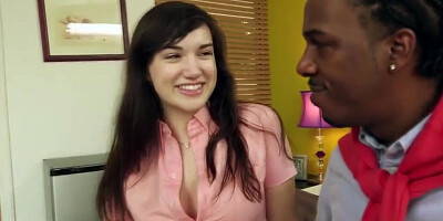 2 blistering stunners want the BIG BLACK COCK so they struggle for it until they share