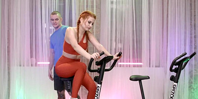 Redheaded PAWG Gia Tvoricceli working out with Max