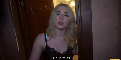 Girl who has no money to pay gets fucked by bank worker