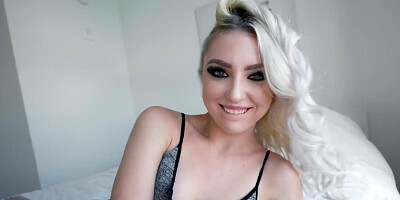 POV naughty blonde always uses her pussy to gain favors