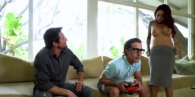 Monique Alexander fucking with Tommy Gunn and Lucas Frost