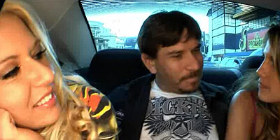 Several girls agree to do porn in foursome with a man in Vegas