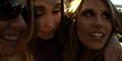 Several girls agree to do porn in foursome with a man in Vegas