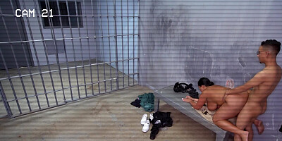 Busty female cop Kailani Kai is being fucked in the jail