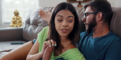 Ebony slut talks on phone with her BF while sucking a dick