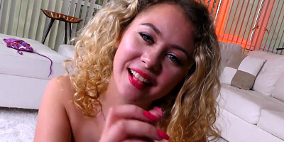 Allie Addison giving a blowjob and a handjob too
