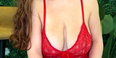Red Eviee wearing lingerie and giving you instructions