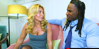 Brit COUGAR Bonnie Blue Likes Railing BIG BLACK COCK