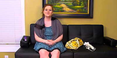 Redheaded babe is going to use a toy to keep herself wetter