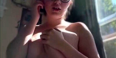 Baby Stoner Dances And Smokes Until She