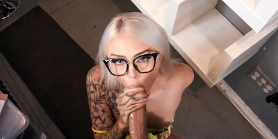 His stretching cock will make her saleshole suffer