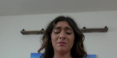 POV bang with a tanned brunette who wants to get off