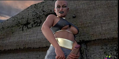 Futa face-fucked until throat is flooded with thick cum