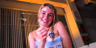 Abby Adams Visits Next Door To Turn Mutual Taunting Into Strenuous Activity