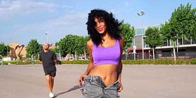 Public tease leads to her taking dick under the bridge