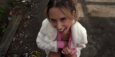 Skinny Czech girl is going to take his cock to the limit