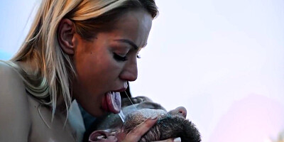 1 Guy 2 Girls Lesbian Threesome - Horny Blonde & Brunette Parasited Big Cock Male Bondage Creampie - Cherry Kiss, Vale Nappi And Vince Karter
