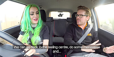 Big Tits And Green Hair Makes Me Cum In Her Mouth
