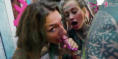 Tattoo Apprentice And Her Customer Get Anal Fucked During Tattoo Session With Nikolaz Zpageti And Edone Kaliyuga