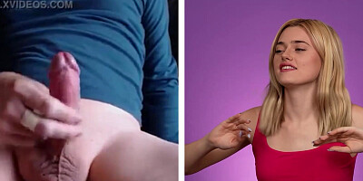 Girls reacting to a nice cock getting jerked off