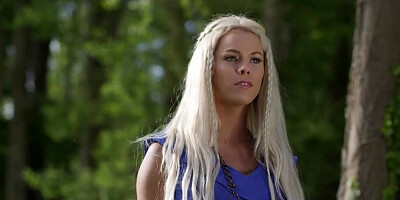 Threesome in a Game of Thrones-inspired porn movie