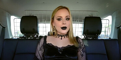 POV tease from a witchy goth stepsister leads to HARD sex