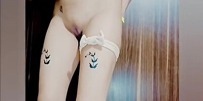 Persian temptress in lingerie teasing with slow reveals