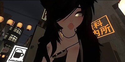 Anime beauty takes you in a dark alley