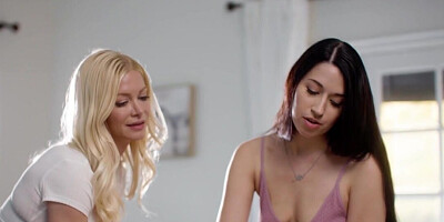 Lesbian massage hotties cannot wait to devour pussy