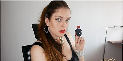 Locked in chastity, her German mistress keeps his cock aching and ready