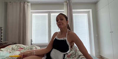 Maid Wakes up Her Employer After a Tough Night and Gives Him the Finest Medicine in the World
