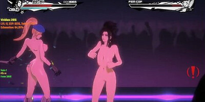 Blonde policewoman in a lesbian harem fantasy