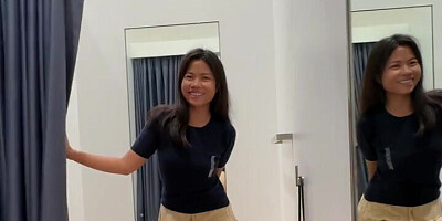 18-year-old Asian surrenders to his big white dick