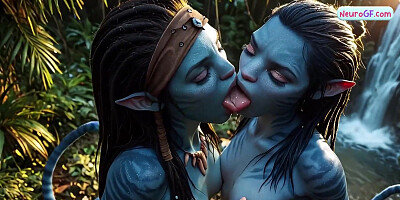 Pandora moonlight guides blue anime Avatar honeys to taste human meatpipe